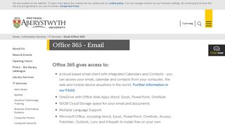 
                            3. Office 365 - Email - aber.ac.uk