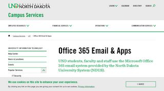 
                            5. Office 365 Email & Apps | University of North Dakota