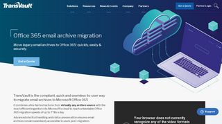 
                            3. Office 365 Email Archive Migration - TransVault