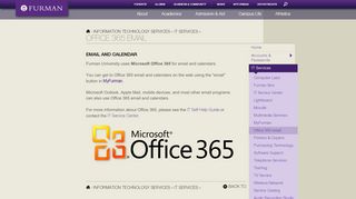 
                            3. Office 365 email - Furman University