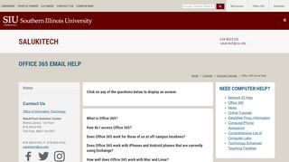 
                            2. Office 365 Email Help | SalukiTech | SIU