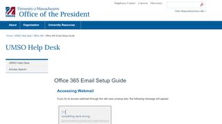 
                            9. Office 365 Email Setup Guide | University of Massachusetts Office of ...