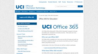 
                            7. Office 365 for Education ? Office of Information Technology