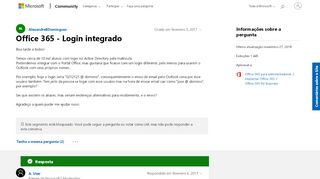 
                            6. Office 365 - Login integrado - Microsoft Community