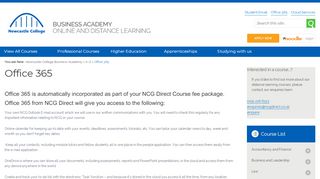 
                            2. Office 365 - NCG Direct - Newcastle College