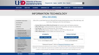 
                            10. Office 365 (O365) | University of Houston-Downtown