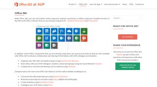 
                            5. Office 365 – Office 365 @ AUP