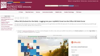 
                            7. Office 365 (Outlook for the Web) - Logging into your myNMSU Email ...