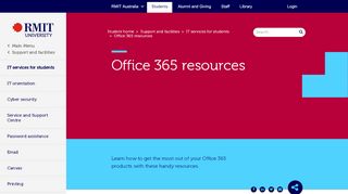 
                            4. Office 365 resources - RMIT University