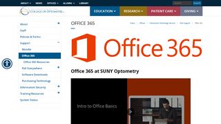 
                            5. Office 365 – SUNY College of Optometry