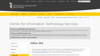 
                            2. Office 365 - University of Maryland, Baltimore
