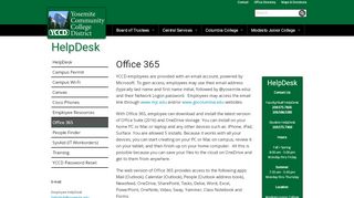 
                            8. Office 365 - YCCD
