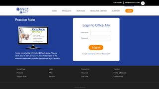 
                            11. Office Ally - Practice Mate Login