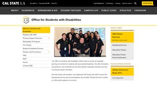 
                            5. Office for Students with Disabilities | Cal State LA