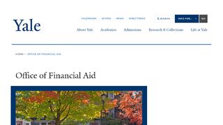 
                            9. Office of Financial Aid | Yale University