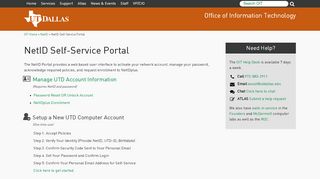 
                            6. Office of Information Technology | NetID Self-Service Portal