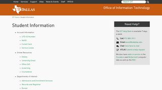 
                            7. Office of Information Technology | Student Information