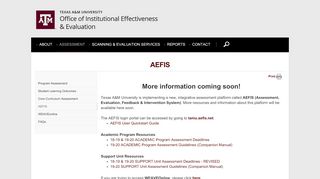 
                            9. Office of Institutional Effectiveness & Evaluation - AEFIS