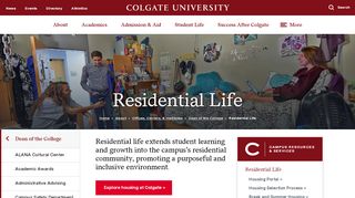 
                            10. Office of Residential Life | Colgate University