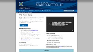 
                            9. Office of the New York State Comptroller - New York State Payroll Online