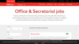 
                            5. Office & Secretarial jobs & Vacancies | adecco.co.uk