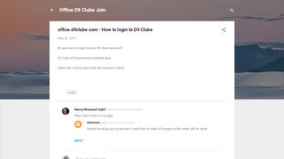 
                            9. office.d9clube.com - How to login to D9 Clube