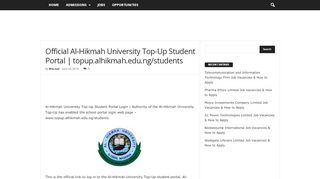 
                            4. Official Al-Hikmah University Top-Up Student Portal | topup.alhikmah ...