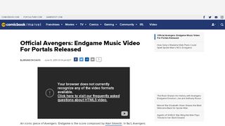 
                            7. Official Avengers: Endgame Music Video For Portals Released