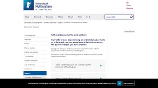 
                            6. Official Documents and Letters - The University of Nottingham