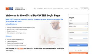 
                            11. Official MyNYCERS Login Page