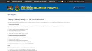 
                            8. Official Portal of Immigration Department of Malaysia