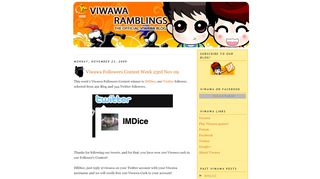 
                            8. Official Viwawa Blog: November 2009