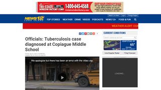 
                            9. Officials: Tuberculosis case diagnosed at Copiague Middle School