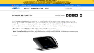 
                            3. Offizieller Support von Linksys - Beschreibung des Linksys ...