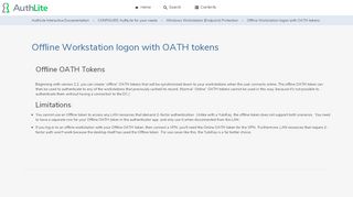 
                            6. Offline Workstation logon with OATH tokens | AuthLite v2.3 ...