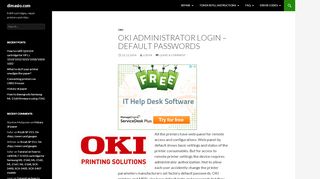 
                            4. Oki administrator login – default passwords | dimasio.com