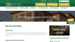 
                            2. Okta User Information | TI3 - Saint Leo University