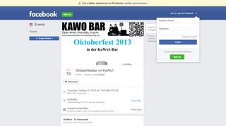 
                            4. Oktoberfestbar im KaWo1 - Facebook