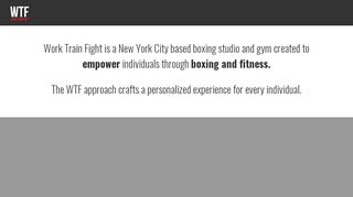 
                            2. old homepage | Boxing and Strength Training in ... - Work Train Fight