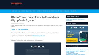 
                            4. Olymp Trade Login - Login to the platform OlympTrade Sign in