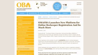 
                            4. OMAFRA Launches New Platform for Online Beekeeper Registration ...