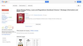 
                            5. Oman Energy Policy, Laws and Regulations Handbook Volume 1 Strategic ...