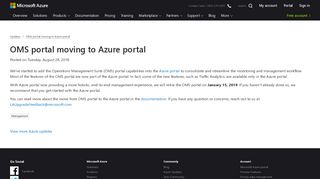 
                            2. OMS portal moving to Azure portal | Azure updates | Microsoft ...