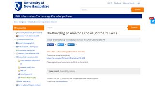 
                            7. On-Boarding an Amazon Echo or Dot to UNH-WiFi