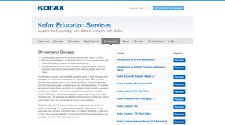 
                            4. On-demand Classes - Kofax Education Services