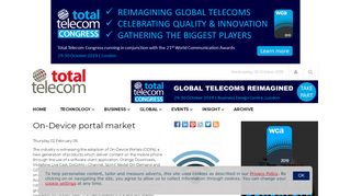 
                            5. On-Device portal market | total telecom