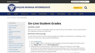 
                            6. On-Line Student Grades - Joaquin Moraga Intermediate School