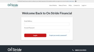 
                            3. On Stride Financial - Returning Customer Login