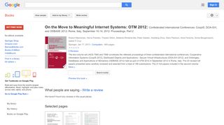 
                            7. On the Move to Meaningful Internet Systems: OTM 2012: Confederated ...