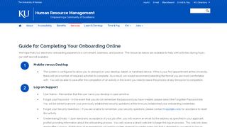 
                            5. Onboarding Customer Support - KU Human Resources - The ...